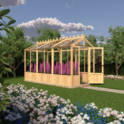 Garden Building Store Greenhouse Shire Holkham 6 x 12 Wooden Greenhouse Shire Holkham 6 x 12 Wooden Greenhouse