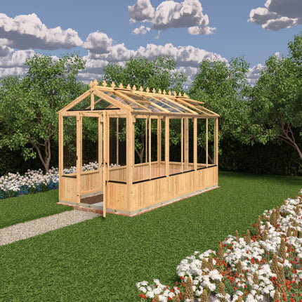 Garden Building Store Greenhouse Shire Holkham 6 x 12 Wooden Greenhouse Shire Holkham 6 x 12 Wooden Greenhouse
