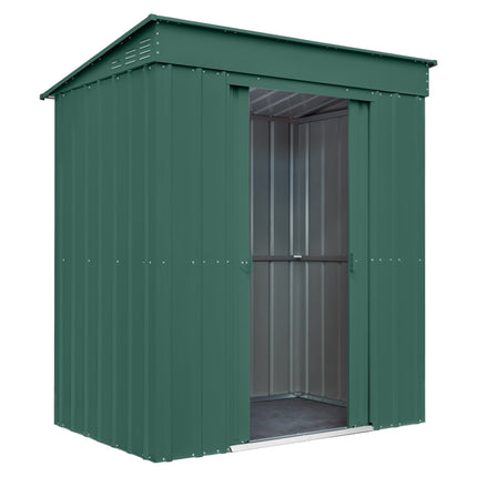 Globel Metal Sheds Globel 6 x 4 Metal Pent Shed - Green ESDXL20MET224 Globel 6 x 4 Metal Pent Shed - Green 5029442023762