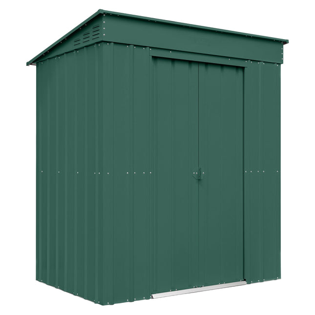 Globel Metal Sheds Globel 6 x 4 Metal Pent Shed - Green ESDXL20MET224 Globel 6 x 4 Metal Pent Shed - Green 5029442023762