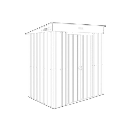 Globel Metal Sheds Globel 6 x 4 Metal Pent Shed - Green ESDXL20MET224 Globel 6 x 4 Metal Pent Shed - Green 5029442023762