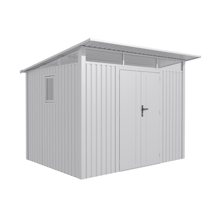Globel Metal Sheds Lotus Minos 9 x 8 Pent Aluminium Metal Shed - White Lo-MINOS-98-PS Lotus Minos 9 x 8 Pent Aluminium Metal Shed - White 5055280416848