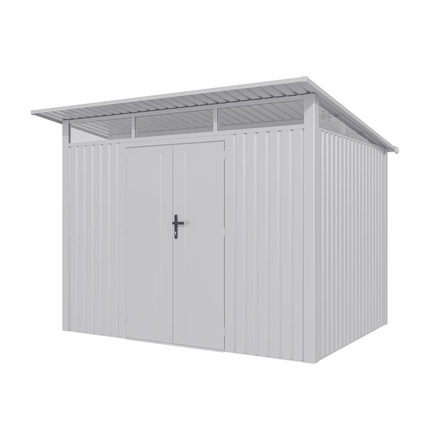 Globel Metal Sheds Lotus Minos 9 x 8 Pent Aluminium Metal Shed - White Lo-MINOS-98-PS Lotus Minos 9 x 8 Pent Aluminium Metal Shed - White 5055280416848