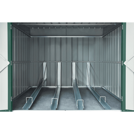 Globel Metal Storage Globel 6 x 6 Bike Locker Shed - Green ESDXL20MET232 Globel 6 x 6 Bike Locker Shed - Green 5029442023847
