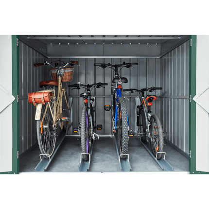 Globel Metal Storage Globel 6 x 6 Bike Locker Shed - Green ESDXL20MET232 Globel 6 x 6 Bike Locker Shed - Green 5029442023847