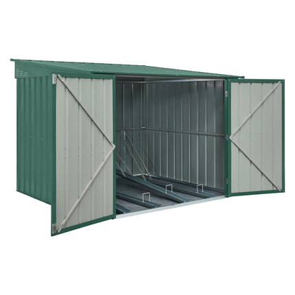 Globel Metal Storage Globel 6 x 6 Bike Locker Shed - Green ESDXL20MET232 Globel 6 x 6 Bike Locker Shed - Green 5029442023847
