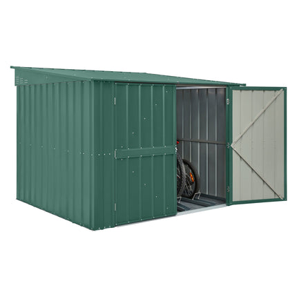 Globel Metal Storage Globel 6 x 6 Bike Locker Shed - Green ESDXL20MET232 Globel 6 x 6 Bike Locker Shed - Green 5029442023847