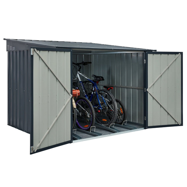 Globel Metal Storage Globel 6x6ft Bicycle Storage - Anthracite Grey ESDXL20MET233 Globel 6x6 Bicycle Storage - Anthracite Grey 5029442023854