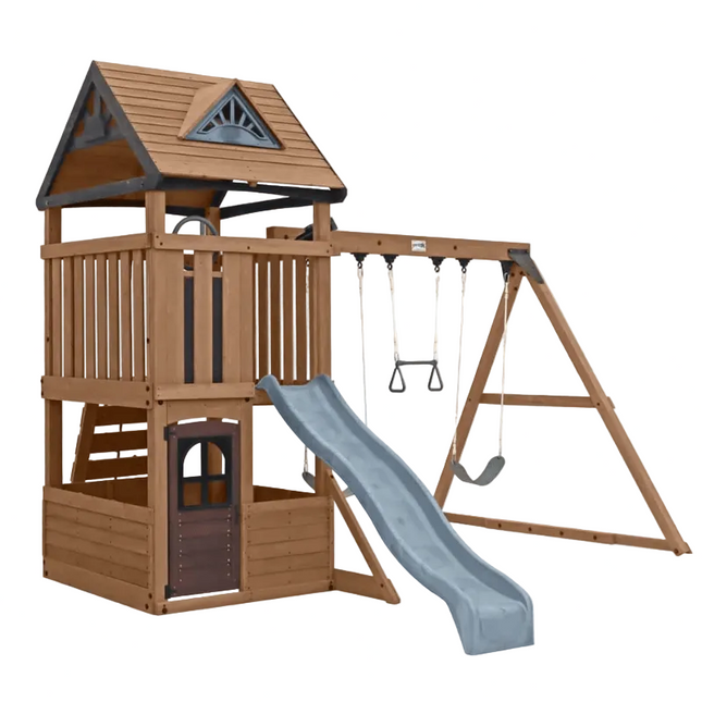 Gorilla Playsets Play Equipment Driftwood Cove Wooden Climbing Frame Driftwood Cove Wooden Climbing Frame