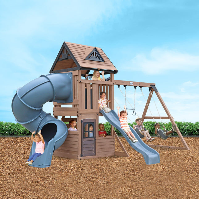 Gorilla Playsets Play Equipment Mountain Peak Wooden Climbing Frame GM52008 Mountain Peak Wooden Climbing Frame 5061042030856