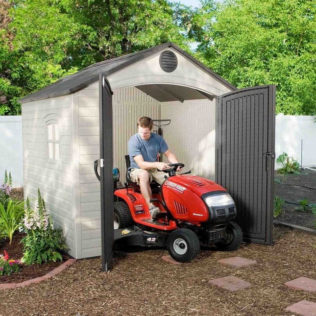 Lifetime Plastic Shed Lifetime 8 X 7.5 Plastic Shed Complete with Accessories (Special Edition) LFT 8x7.5 6411 Lifetime 8 X 7.5 Plastic Shed Complete with Accessories (Special Edition) 081483064116