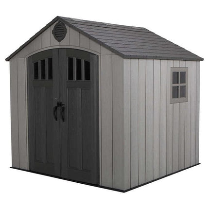 Lifetime Plastic Shed Lifetime 8 X 7.5 Plastic Shed Complete with Accessories (Special Edition) LFT 8x7.5 6411 Lifetime 8 X 7.5 Plastic Shed Complete with Accessories (Special Edition) 5055280403053