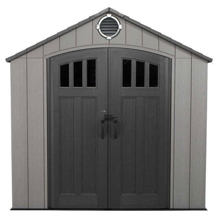 Lifetime Plastic Shed Lifetime 8 X 7.5 Plastic Shed Complete with Accessories (Special Edition) LFT 8x7.5 6411 Lifetime 8 X 7.5 Plastic Shed Complete with Accessories (Special Edition) 5055280403053