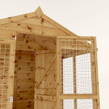 Mercia Dog Kennel Mercia 8x6 Shiplap Apex Dog Kennel & Run