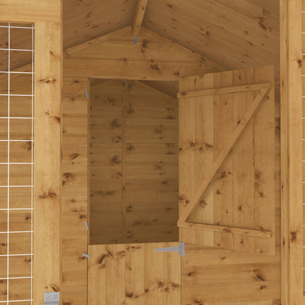 Mercia Dog Kennel Mercia 8x6 Shiplap Apex Dog Kennel & Run
