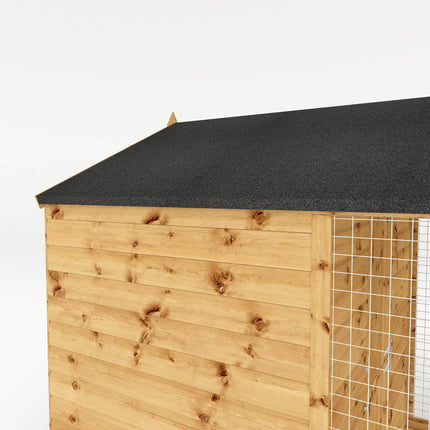 Mercia Dog Kennel Mercia 8x6 Shiplap Apex Dog Kennel & Run