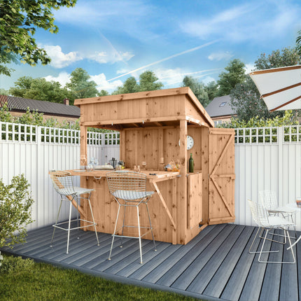 Mercia Garden Bar Mercia 6 x 4 Premium Pressure Treated Garden Bar With Shutters Mercia 6 x 4 Premium Pressure Treated Garden Bar With Shutters