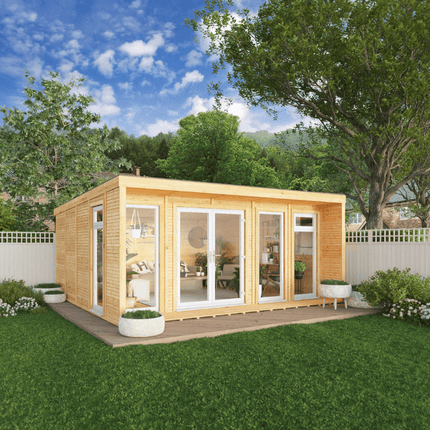 Mercia Garden Room Mercia The Creswell 5m x 4m Insulated Garden Room with White UPVC CressW5D4UPVCW Mercia The Creswell 5m x 4m Insulated Garden Room with White UPVC 5029442020754
