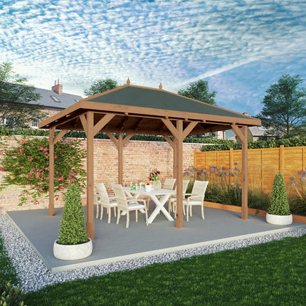 Mercia Gazebo Mercia 10 x 13 (3m x 4m) Pressure Treated Traditional Gazebo ESDXL21PT069SK Mercia 10 x 13 (3m x 4m) Pressure Treated Traditional Gazebo 5029442023977