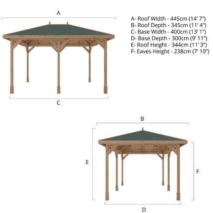 Mercia Gazebo Mercia 10 x 13 (3m x 4m) Pressure Treated Traditional Gazebo ESDXL21PT069SK Mercia 10 x 13 (3m x 4m) Pressure Treated Traditional Gazebo 5029442023977