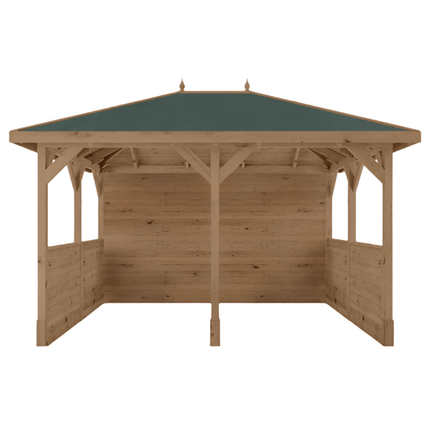 Mercia Gazebo Mercia 10 x 13 (3m x 4m) Pressure Treated Traditional Gazebo with Side Panels ESDXL21PT070SK Mercia 10 x 13 (3m x 4m) Pressure Treated Traditional Gazebo with Side Panels 5029442023984