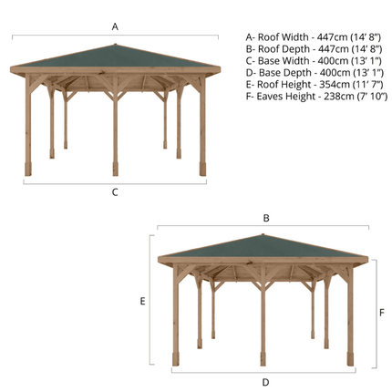 Mercia Gazebo Mercia 13 x 13 (4m x 4m) Pressure Treated Traditional Gazebo ESDXL21PT071SK Mercia 13 x 13 (4m x 4m) Pressure Treated Traditional Gazebo 5029442023991