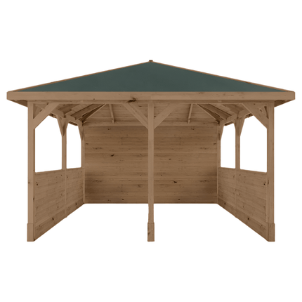 Mercia Gazebo Mercia 13 x 13 (4m x 4m) Pressure Treated Traditional Gazebo with Side Panels ESDXL21PT072SK Mercia 13 x 13 (4m x 4m) Pressure Treated Traditional Gazebo with Side Panels 5029442024004