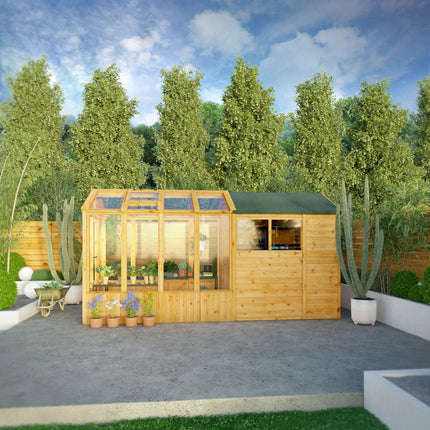 Mercia Greenhouse Mercia 14 x 6 Premium Woodsman Apex Styrene Combi Greenhouse Mercia 14 x 6 Premium Woodsman Apex Styrene Combi Greenhouse