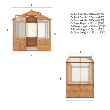 Mercia Greenhouse Mercia 6 x 4 Evesham Traditional Wooden Greenhouse Mercia 6 x 4 Evesham Traditional Wooden Greenhouse