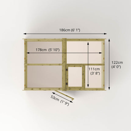 Mercia Greenhouses Mercia 6 x 4 Evesham Traditional Wooden Greenhouse Mercia 6 x 4 Evesham Traditional Wooden Greenhouse
