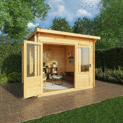 Mercia Log Cabins Mercia 3m x 3m (10 x 10) Pent 19mm Log Cabin Mercia 3m x 3m (10 x 10) Pent 19mm Log Cabin