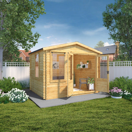 Mercia Log Cabins Mercia 9 x 11 (2.6m x 3.3m) Log Cabin - 19mm Logs Mercia 9 x 11 (2.6m x 3.3m) Log Cabin - 19mm Logs