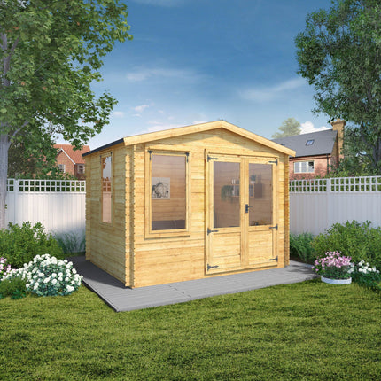 Mercia Log Cabins Mercia 9 x 11 (2.6m x 3.3m) Log Cabin - 19mm Logs Mercia 9 x 11 (2.6m x 3.3m) Log Cabin - 19mm Logs