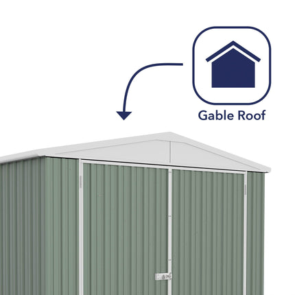 Mercia Metal Shed Absco 10 x 15 Utility Metal Workshop (3m x 4.48m) Pale Eucalyptus - Anchor Kit Included ESDXL20MET127AK Absco 10 x 15 Utility Metal Workshop (3m x 4.48m) Pale Eucalyptus - Anchor Kit Included 5029442021935