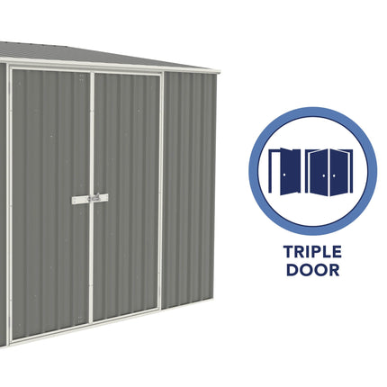 Mercia Metal Shed Mercia Absco 10x5 Woodland Grey Metal Bike Shed ESDXL20MET128AK 5029442013510