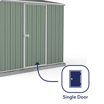 Mercia Metal Shed Mercia Absco 7' 5 x 5 Pale Eucalyptus Easy Build Pent Metal Shed ESDXL20MET004AK 5029442074641