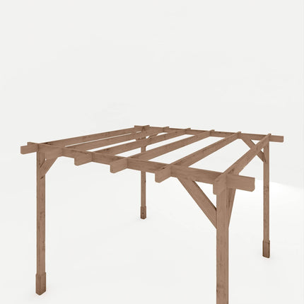 Mercia Pergola Mercia 10 x 10 (3.0m x 3.0m) Pressure Treated Wooden Pergola ESDXL21PT064SK Mercia 10 x 10 (3.0m x 3.0m) Pressure Treated Wooden Pergola 5029442023922