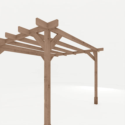 Mercia Pergola Mercia 10 x 10 (3.0m x 3.0m) Pressure Treated Wooden Pergola ESDXL21PT064SK Mercia 10 x 10 (3.0m x 3.0m) Pressure Treated Wooden Pergola 5029442023922