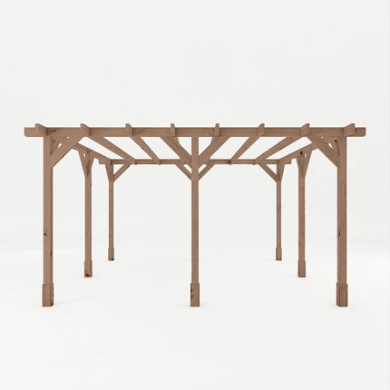 Mercia Pergola Mercia 13 x 13 (4.0m x 4.0m) Pressure Treated Wooden Pergola ESDXL21PT066SK Mercia 13 x 13 (4.0m x 4.0m) Pressure Treated Wooden Pergola 5029442023946