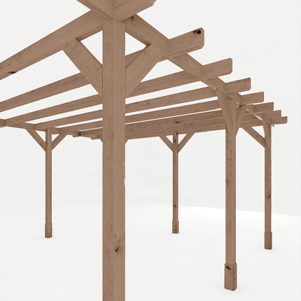 Mercia Pergola Mercia 13 x 13 (4.0m x 4.0m) Pressure Treated Wooden Pergola ESDXL21PT066SK Mercia 13 x 13 (4.0m x 4.0m) Pressure Treated Wooden Pergola 5029442023946