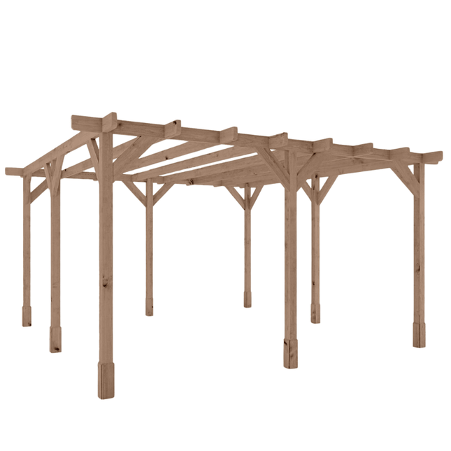 Mercia Pergola Mercia 13 x 13 (4.0m x 4.0m) Pressure Treated Wooden Pergola ESDXL21PT066SK Mercia 13 x 13 (4.0m x 4.0m) Pressure Treated Wooden Pergola 5029442023946