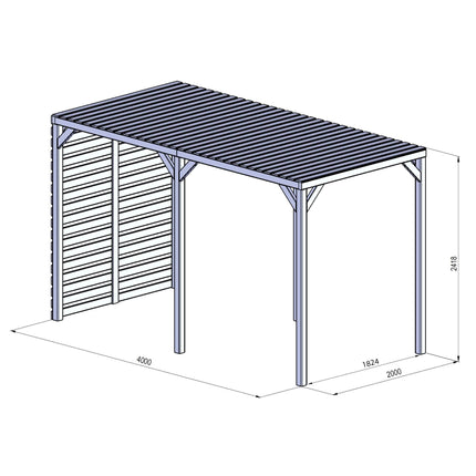 Mercia Pergola Mercia 13 x 7 (4.0m x 2.0m) Pressure Treated Modern Wooden Pergola ESDXL21PT063SK Mercia 13 x 7 (4.0m x 2.0m) Pressure Treated Modern Wooden Pergola 5029442023915