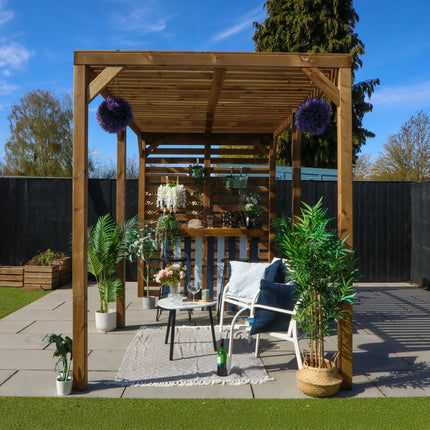 Mercia Pergola Mercia 13 x 7 (4.0m x 2.0m) Pressure Treated Modern Wooden Pergola ESDXL21PT063SK Mercia 13 x 7 (4.0m x 2.0m) Pressure Treated Modern Wooden Pergola 5029442023915
