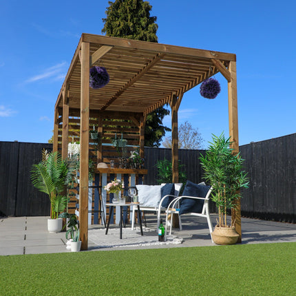 Mercia Pergola Mercia 13 x 7 (4.0m x 2.0m) Pressure Treated Modern Wooden Pergola ESDXL21PT063SK Mercia 13 x 7 (4.0m x 2.0m) Pressure Treated Modern Wooden Pergola 5029442023915
