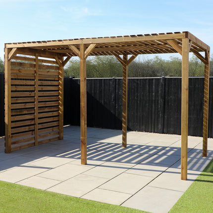 Mercia Pergola Mercia 13 x 7 (4.0m x 2.0m) Pressure Treated Modern Wooden Pergola ESDXL21PT063SK Mercia 13 x 7 (4.0m x 2.0m) Pressure Treated Modern Wooden Pergola 5029442023915