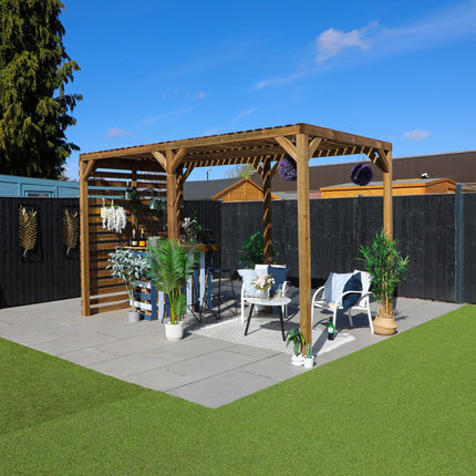 Mercia Pergola Mercia 13 x 7 (4.0m x 2.0m) Pressure Treated Modern Wooden Pergola ESDXL21PT063SK Mercia 13 x 7 (4.0m x 2.0m) Pressure Treated Modern Wooden Pergola 5029442023915