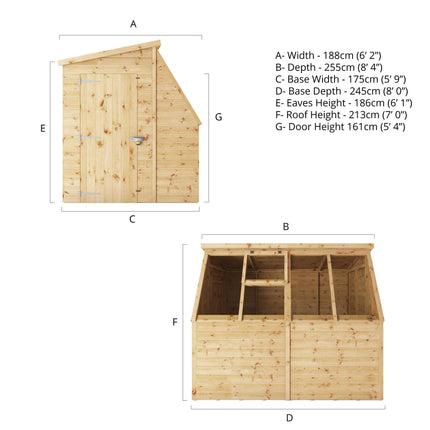 Mercia Potting Shed Mercia 8 x 6 Premium Potting Shed Greenhouse Mercia 8 x 6 Premium Potting Shed Greenhouse