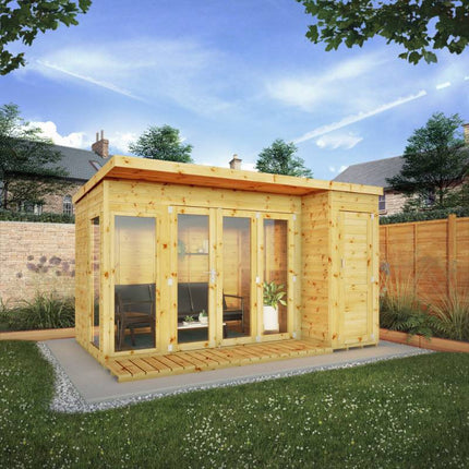 Mercia Summerhouse Mercia 12 x 8 Premium Garden Room Summerhouse With Side Shed Mercia 12 x 8 Premium Garden Room Summerhouse With Side Shed