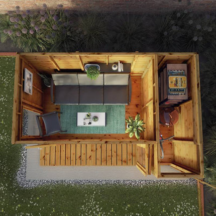 Mercia Summerhouse Mercia 12 x 8 Premium Garden Room Summerhouse With Side Shed Mercia 12 x 8 Premium Garden Room Summerhouse With Side Shed