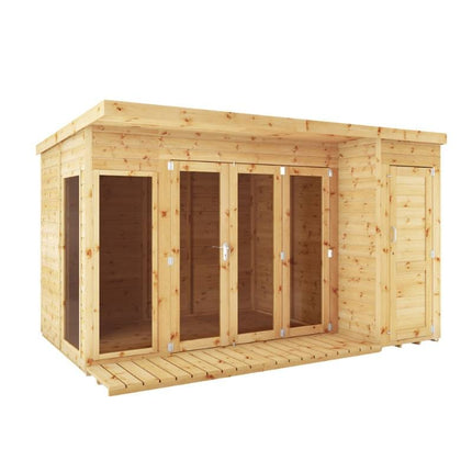 Mercia Summerhouse Mercia 12 x 8 Premium Garden Room Summerhouse With Side Shed Mercia 12 x 8 Premium Garden Room Summerhouse With Side Shed